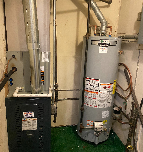 New Furnace and Water Heater - before