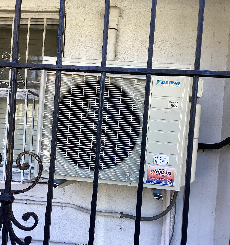 New Heat Pump Condenser Unit - before